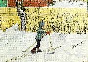 falugarden-esbjorn pa skidor Carl Larsson